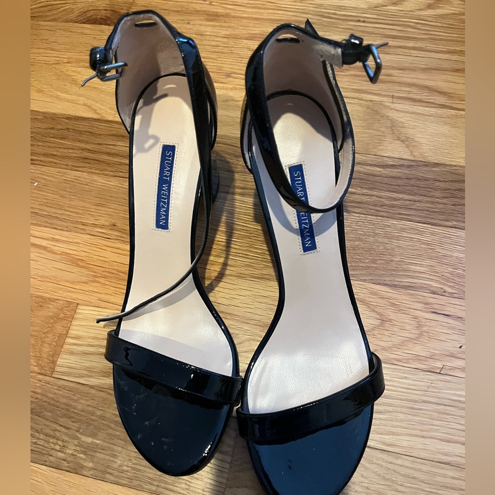 Black patent leather Stuart Weitzman candles